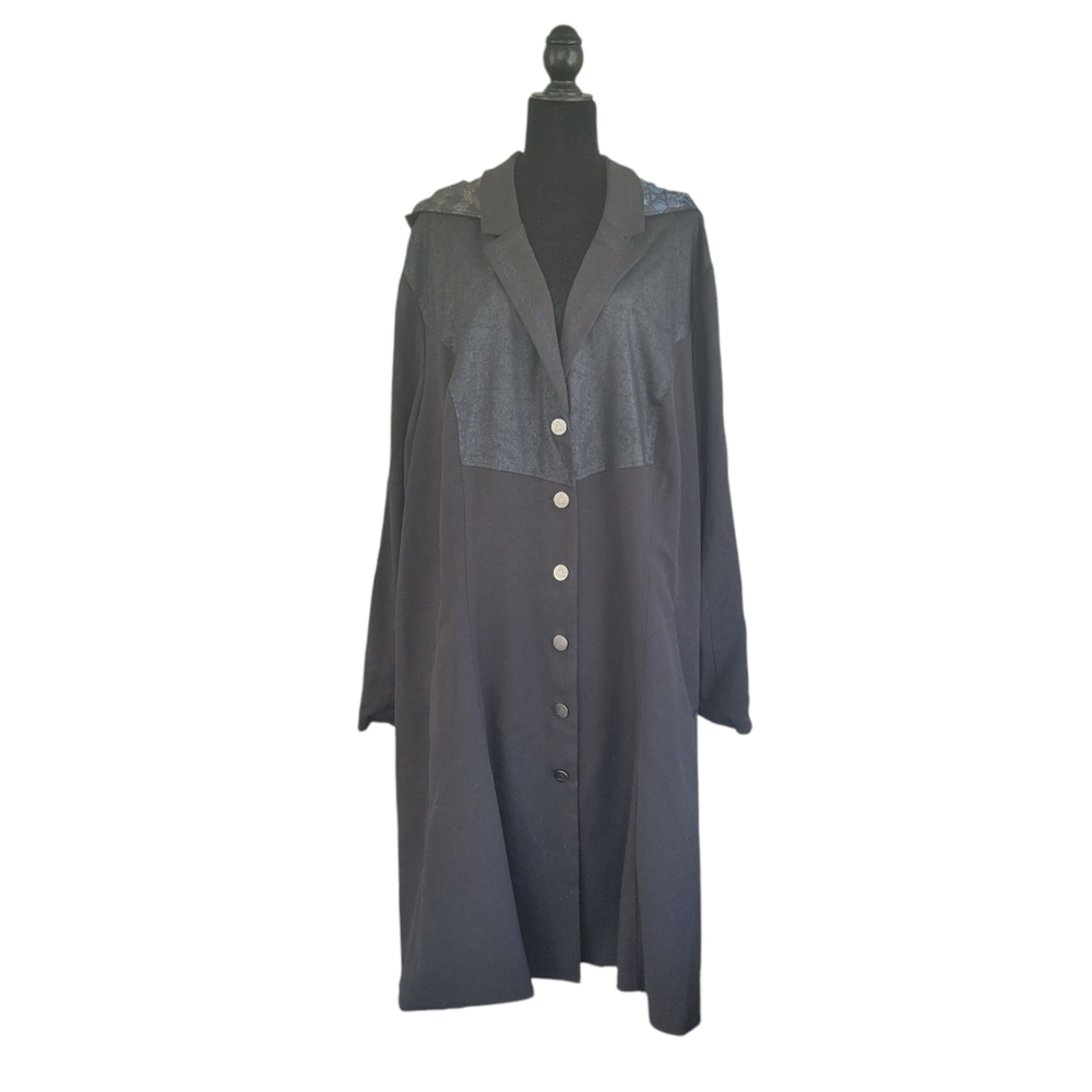 NWT Torrid Harry Potter Deathly Hallows Hooded Trench Coat Black, Size 6 - Picture 3 of 11